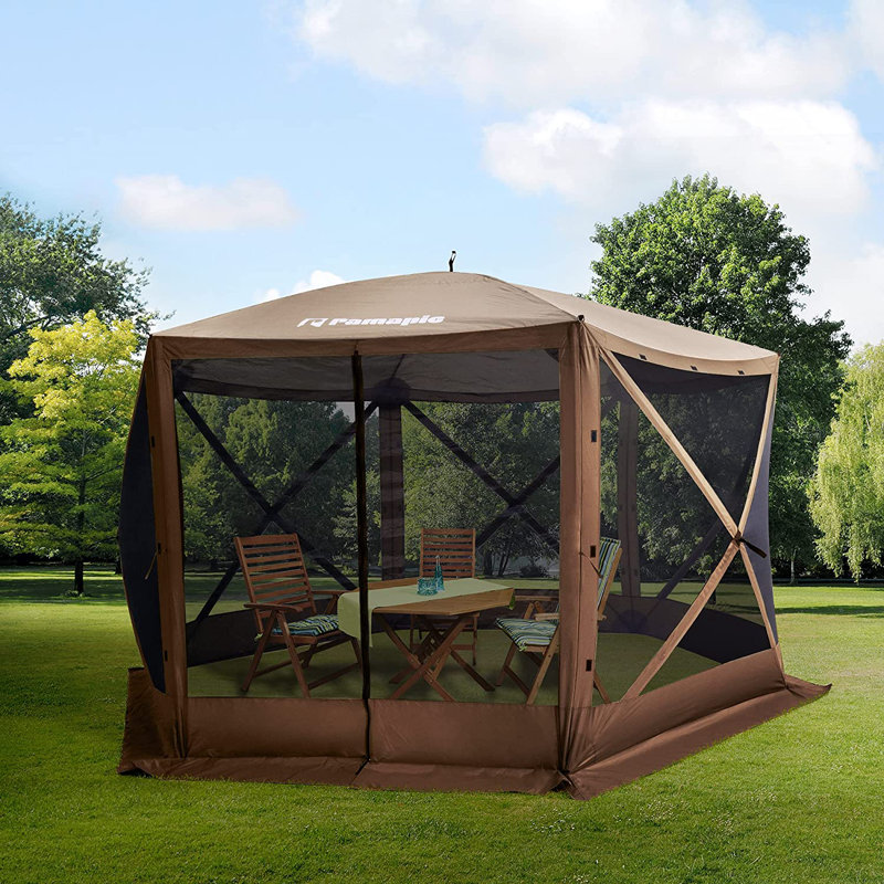 PAMAPIC 12’ X 12’ Portable Popup Gazebo, Outdoor Camping Gazebo Tent